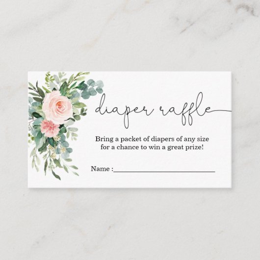 Grüne Mädchen rosa Babydusche Windelwanne Windelwa Begleitkarte (Vorderseite)