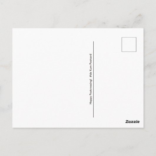 Grüne Mailbox glückliche Postüberquerung Postkarte (Rückseite)