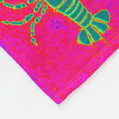 Grüne MaisLanguste, roter Thunder_Cove Fleecedecke (Ecke)