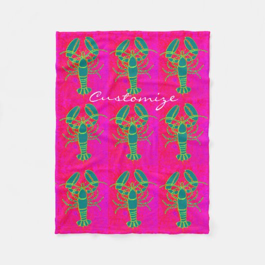 Grüne MaisLanguste, roter Thunder_Cove Fleecedecke (Vorderseite)