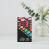 Grüne Make up Artist Palette Brush Business Card Visitenkarte (Stehend Vorderseite)