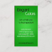 Grüne Make up Artist Palette Brush Business Card Visitenkarte (Rückseite)
