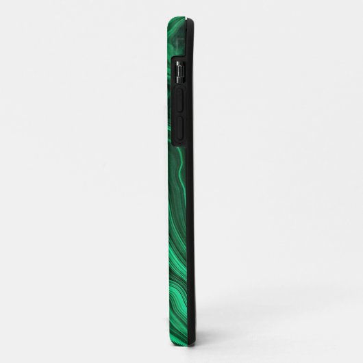 Grüne Malachite Textur Case-Mate iPhone Hülle (Hinten/Links)