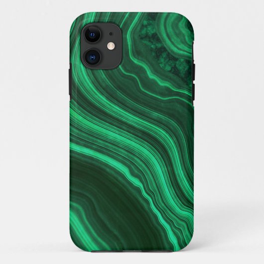 Grüne Malachite Textur Case-Mate iPhone Hülle (Rückseite)