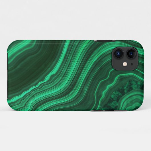 Grüne Malachite Textur Case-Mate iPhone Hülle (Rückseite (Horizontal))