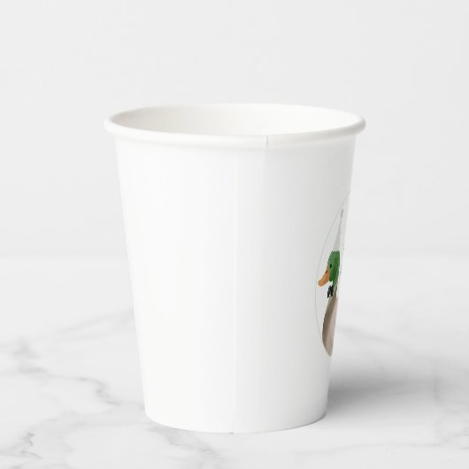 grüne Mallard Duck Paper Cups Pappbecher (Rechts)