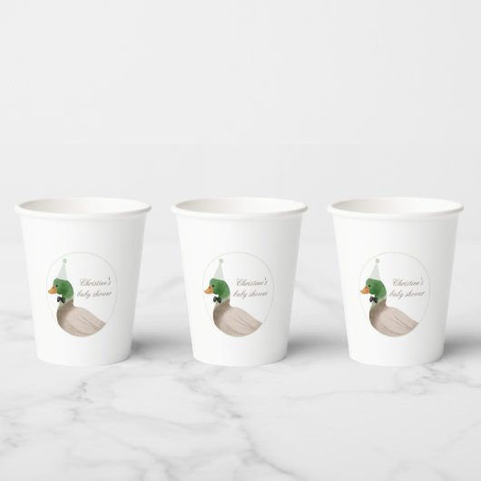 grüne Mallard Duck Paper Cups Pappbecher (Multi)