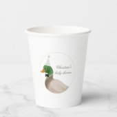 grüne Mallard Duck Paper Cups Pappbecher (Vorderseite)