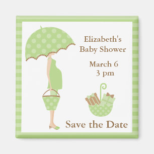 Grüne Mama mit Umbrella Magnet