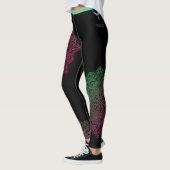 Grüne Mandala-Blumen-Leggings Leggings (Links)