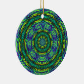 Grüne Mandala Keramikornament (Rechts)