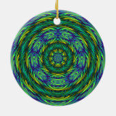 Grüne Mandala Keramikornament (Hinten)