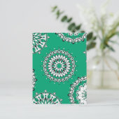 Grüne Mandalase 1 Postkarte (Stehend Vorderseite)