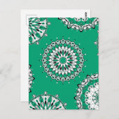 Grüne Mandalase 1 Postkarte (Vorne/Hinten)