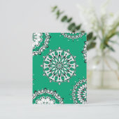 Grüne Mandalase 2 Postkarte (Stehend Vorderseite)