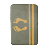 Grüne Mango Streifen und Feet Moderne Grafik Badematte (Vorderseite Vertikal)