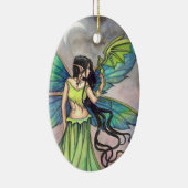 Grüne Märchen und Drachenfantasiekunst Keramikornament (Rechts)