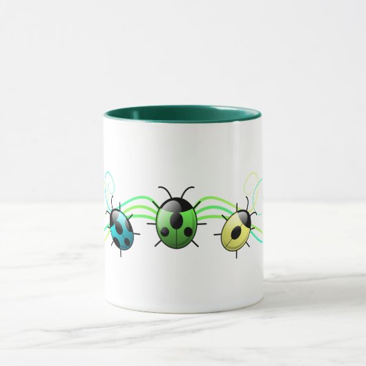 Grüne Marienkäfer-Tasse Tasse (Zentrum)