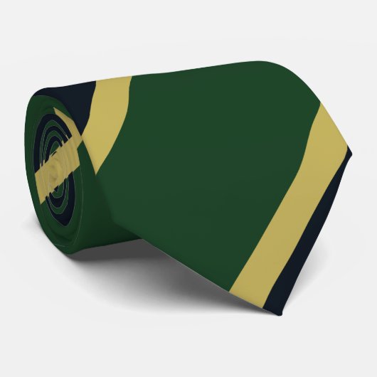 Grüne Marine-und Goldregimentsstreifen-Krawatte Krawatte (Gerollt)