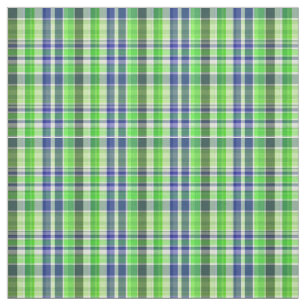 Grüne Marine-weiße Preppy Madras-Art kariertes Stoff
