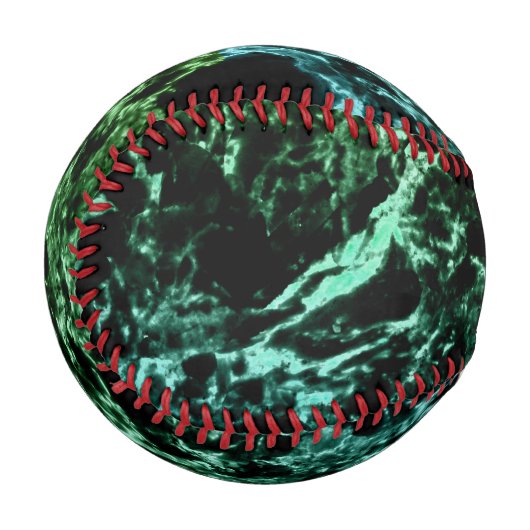 Grüne Marmor auf schwarz Baseball (Vorderseite Links)