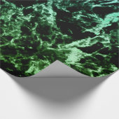 Grüne Marmor auf schwarz Geschenkpapier (Ecke)