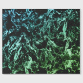 Grüne Marmor auf schwarz Geschenkpapier (Flach)