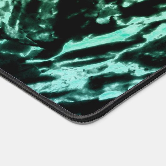 Grüne Marmor auf schwarz Schreibtischunterlage (Ecke)