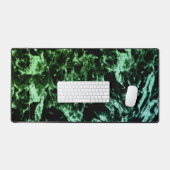 Grüne Marmor auf schwarz Schreibtischunterlage (Tastatur & Maus)