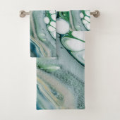 Grüne Marmor Badhandtuch Set (Insitu)