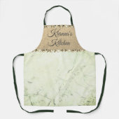 Grüne Marmor Diamond Bling Schürze (Vorderseite)