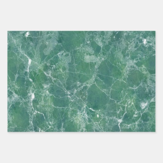 Grüne Marmor Geschenkpapier Set (Vorderseite 3)