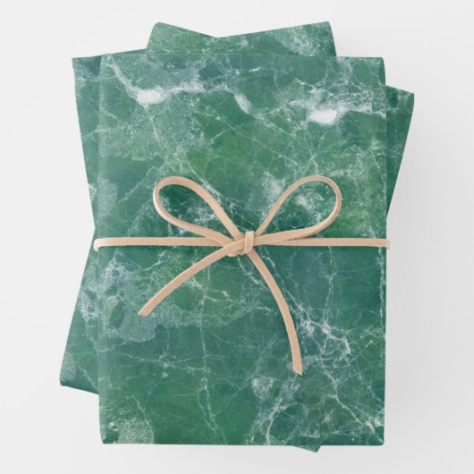 Grüne Marmor Geschenkpapier Set (Beispiel)