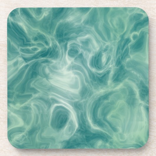 Grüne Marmor Getränkeuntersetzer (Vorderseite)