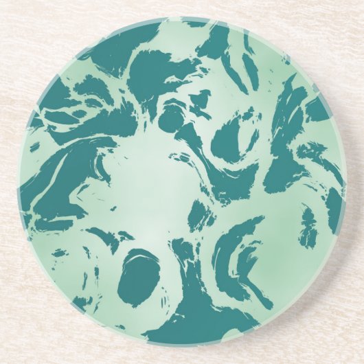 Grüne Marmor Getränkeuntersetzer (Vorne)
