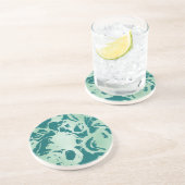 Grüne Marmor Getränkeuntersetzer (Seite)