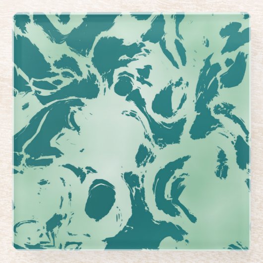 Grüne Marmor Glasuntersetzer (Vorderseite)