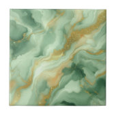 Grüne Marmor Glitzer Venen und Wirbel Fliese (Vorderseite)