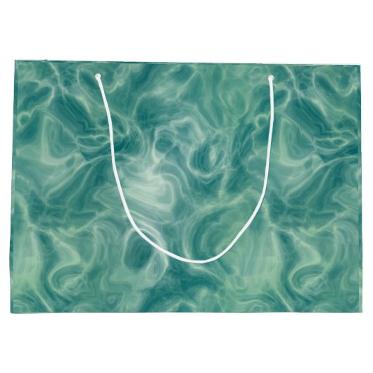 Grüne Marmor Große Geschenktüte (Rückseite)