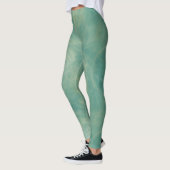 Grüne Marmor Leggings (Links)