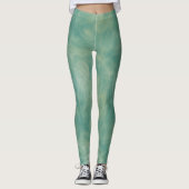 Grüne Marmor Leggings (Vorderseite)