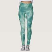 Grüne Marmor Leggings (Vorderseite)