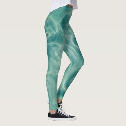 Grüne Marmor Leggings (Rechts)