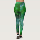 Grüne Marmor Leggings (Rückseite)