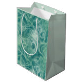 Grüne Marmor Mittlere Geschenktüte (Rückseite Schrägansicht)