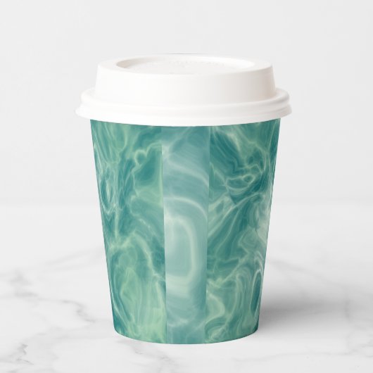 Grüne Marmor Pappbecher (Links)