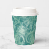 Grüne Marmor Pappbecher (Rückseite)