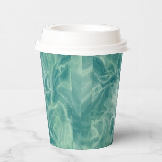 Grüne Marmor Pappbecher (Rechts)