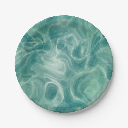 Grüne Marmor Pappteller (Vorderseite)