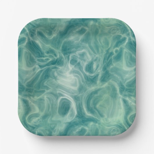 Grüne Marmor Pappteller (Vorderseite)